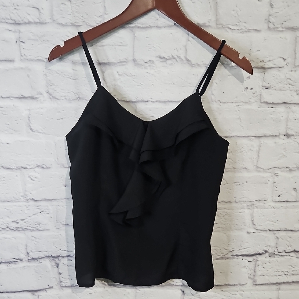 💙 Miley Cyrus & Max Azria Black Ruffle Camisole